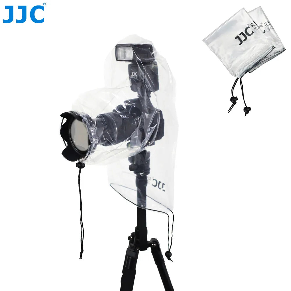 JJC 2 Pcs Camera Rain Cover with Flash Cover