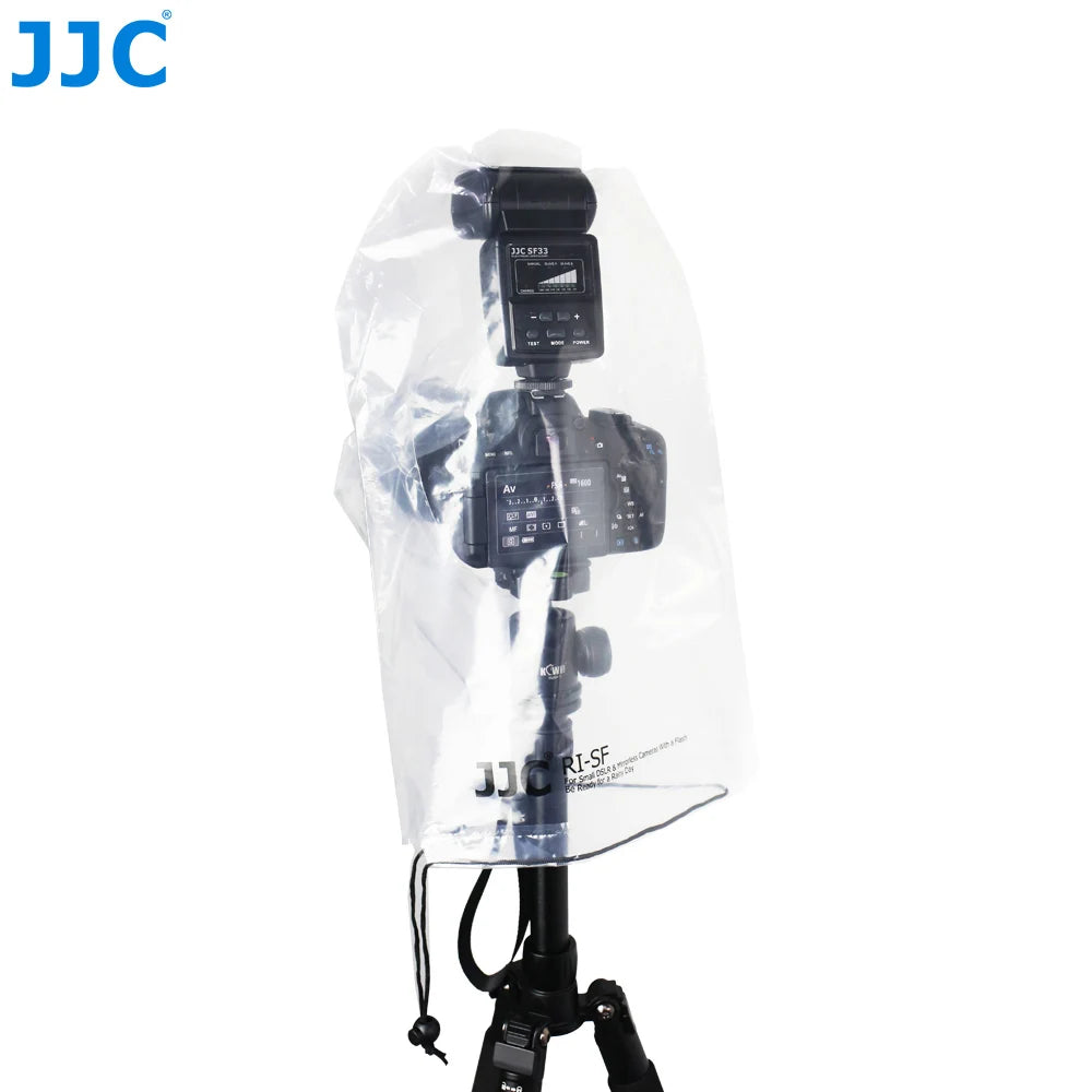 JJC 2 Pcs Camera Rain Cover with Flash Cover