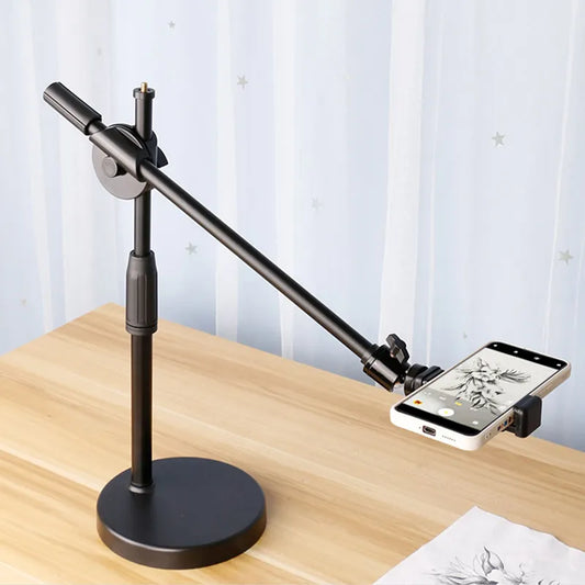 Overhead Tripod with Ring Light (optional) for Smartphones